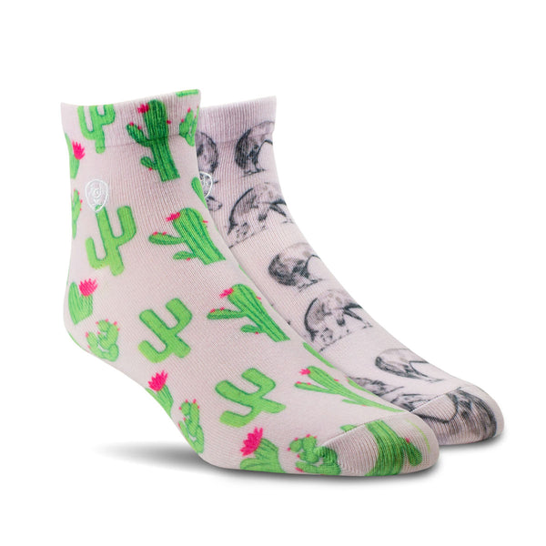 Ariat Horse Cactus Quarter Crew Ladies Socks - 2 pack